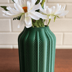 Fluted Flower Vase, Textured 3D Printed Home Decor