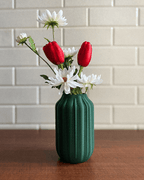 Fluted Flower Vase, Textured 3D Printed Home Decor