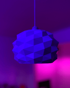 Low Poly Pendant Lamp Shade, 3D Printed Geometric Light Fixture