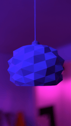 Low Poly Pendant Lamp Shade, 3D Printed Geometric Light Fixture