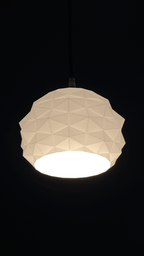 Low Poly Pendant Lamp Shade, 3D Printed Geometric Light Fixture