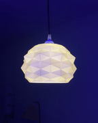Low Poly Pendant Lamp Shade, 3D Printed Geometric Light Fixture