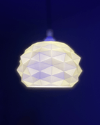 Low Poly Pendant Lamp Shade, 3D Printed Geometric Light Fixture