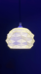 Low Poly Pendant Lamp Shade, 3D Printed Geometric Light Fixture