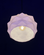Low Poly Pendant Lamp Shade, 3D Printed Geometric Light Fixture