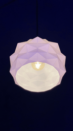 Low Poly Pendant Lamp Shade, 3D Printed Geometric Light Fixture