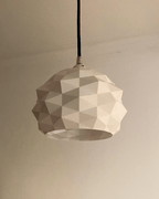Low Poly Pendant Lamp Shade, 3D Printed Geometric Light Fixture