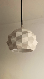 Low Poly Pendant Lamp Shade, 3D Printed Geometric Light Fixture