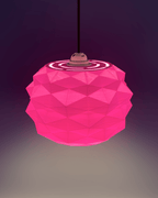 Low Poly Pendant Lamp Shade, 3D Printed Geometric Light Fixture