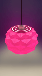 Low Poly Pendant Lamp Shade, 3D Printed Geometric Light Fixture