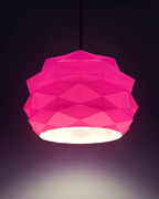 Low Poly Pendant Lamp Shade, 3D Printed Geometric Light Fixture