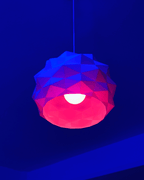 Low Poly Pendant Lamp Shade, 3D Printed Geometric Light Fixture