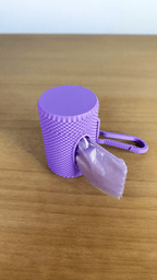 Textured Grip Dog Poop Bag Dispenser with Leash Clip