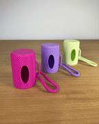 Textured Grip Dog Poop Bag Dispenser with Leash Clip