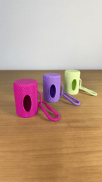 Textured Grip Dog Poop Bag Dispenser with Leash Clip