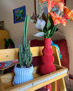 Poro Ripple Texture Flower Vase, 3D Printed Gourd Vase