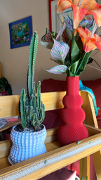 Poro Ripple Texture Flower Vase, 3D Printed Gourd Vase
