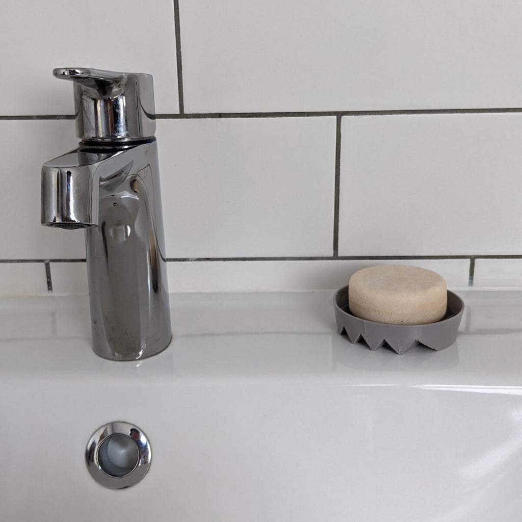 Harmonica Soap Dish, Self-Draining 3D Printed Bathroom Tray