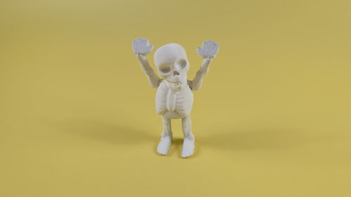 Articulated Skeleton Keychain, 3D Printed Halloween Figure