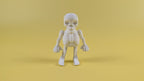 Articulated Skeleton Keychain, 3D Printed Halloween Figure