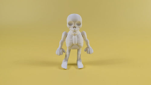 Articulated Skeleton Keychain, 3D Printed Halloween Figure