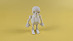 Articulated Skeleton Keychain, 3D Printed Halloween Figure