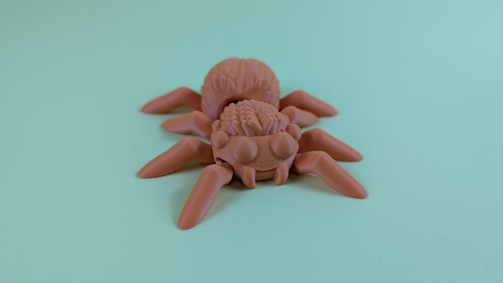 Articulated Spider Keychain, 3D Printed Halloween Fidget Toy