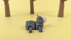 Articulated Hippo Keychain, 3D Printed Fidget Toy