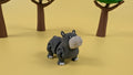 Articulated Hippo Keychain, 3D Printed Fidget Toy