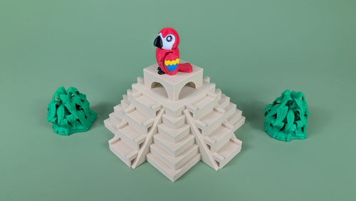 Articulated Scarlet Macaw Keychain, 3D Printed Fidget Parrot