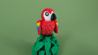 Articulated Scarlet Macaw Keychain, 3D Printed Fidget Parrot