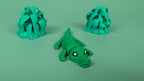 Articulated Crocodile Keychain, 3D Printed Flexi Fidget Toy