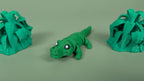 Articulated Crocodile Keychain, 3D Printed Flexi Fidget Toy