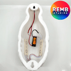 Hummingbird Sculptural Lamp Base, 3D Printed Battery Night Light