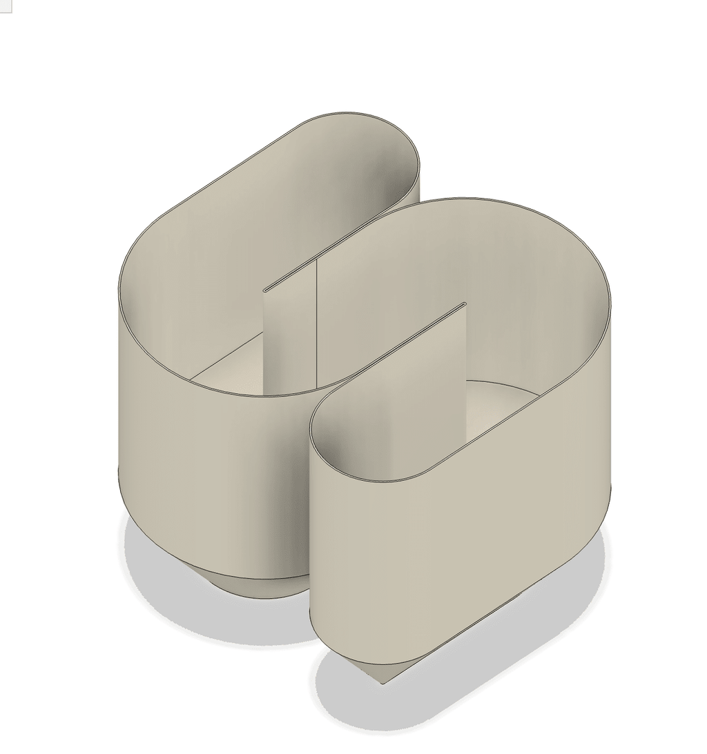 Sculptural Twin Worm Vase, 3D Printed Desk Organizer