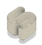 Sculptural Twin Worm Vase, 3D Printed Desk Organizer