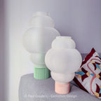 Fluted Bubble Table Lamp, 3D Printed Ribbed Lantern Light
