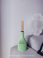Fluted Bottle Lamp Base, 3D Printed Vase Lamp