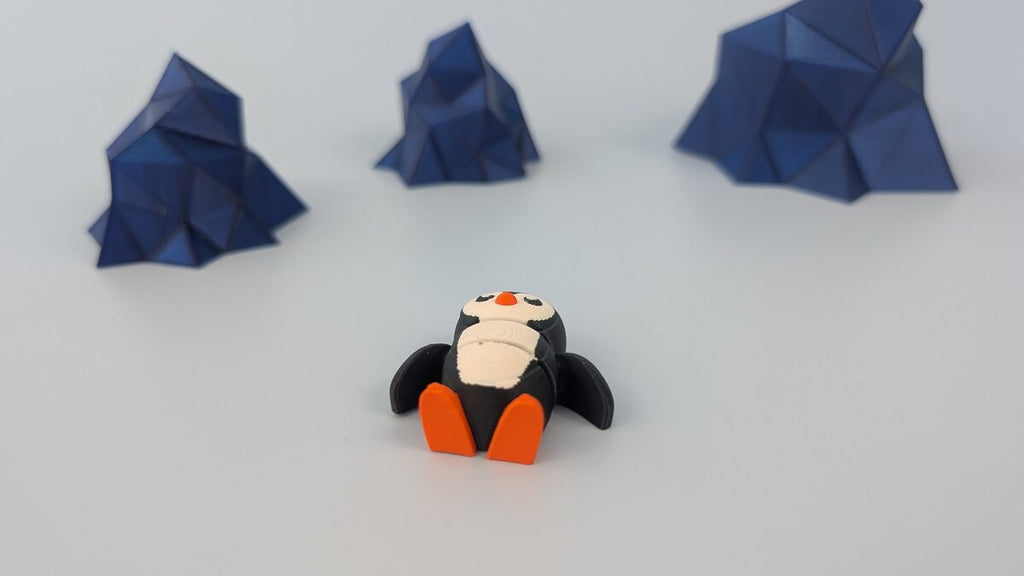 Articulated Penguin Keychain, 3D Printed Fidget Figure