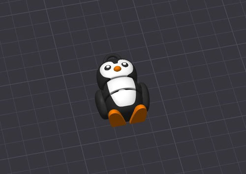 Articulated Penguin Keychain, 3D Printed Fidget Figure