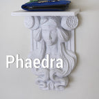 Phaedra Sculptural Bust Wall Shelf, 3D Printed Corbel Decor