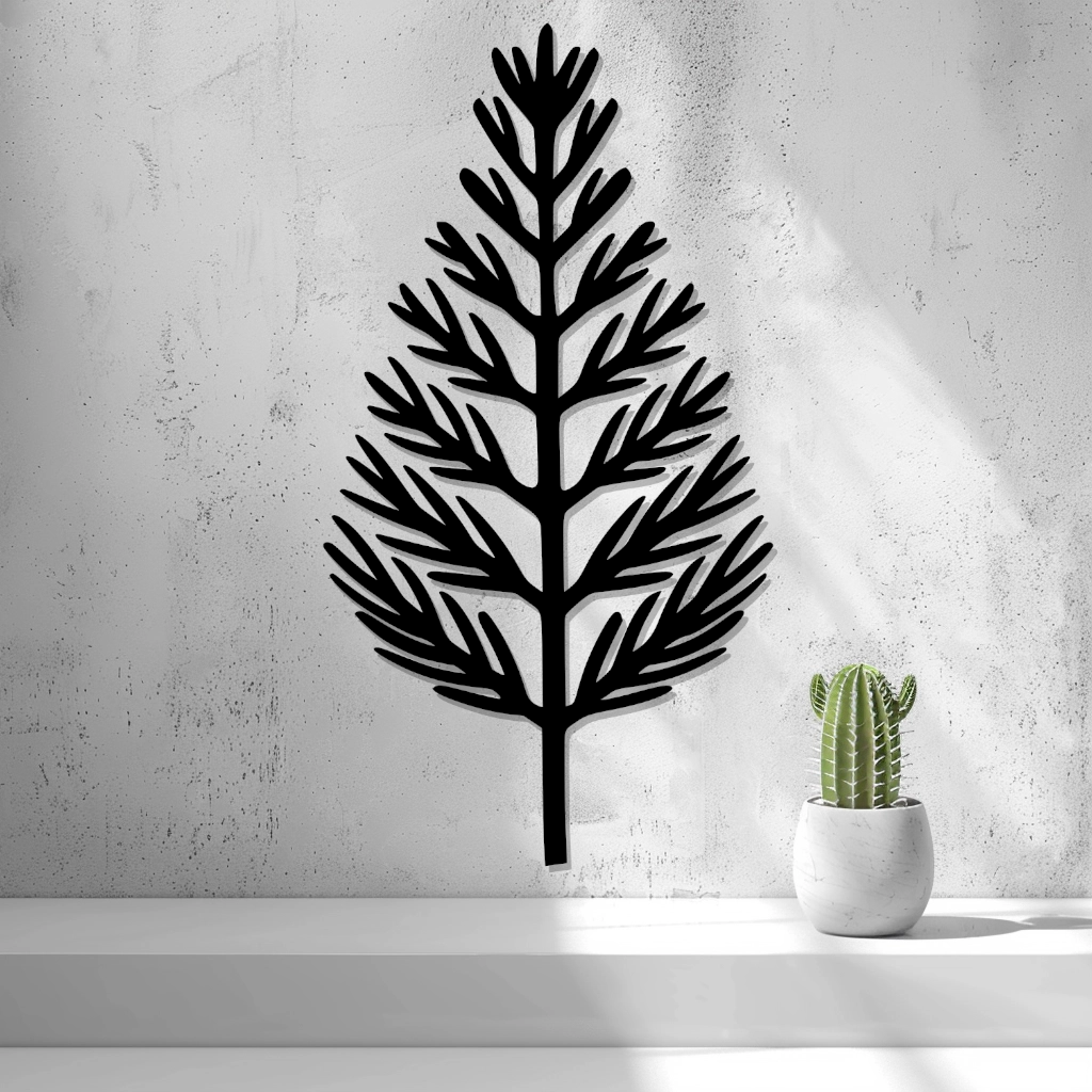 2d Modern Christmas Tree Wall Art/window Art