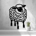 Woolly Sheep Wall Art, 3D Printed Silhouette Panel