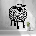 Woolly Sheep Wall Art, 3D Printed Silhouette Panel