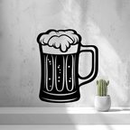 Frothy Beer Mug Wall Art, 3D Printed Home Bar Decor