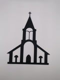 Country Church Silhouette Wall Art, 3D Printed Faith Decor