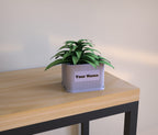 Personalised Name Plate Planter, Ribbed 3D Printed Plant Pot