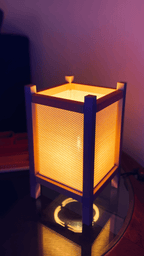 Riku Shoji Table Lamp, 3D Printed Ripple Mesh Night Light