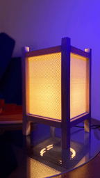 Riku Shoji Table Lamp, 3D Printed Ripple Mesh Night Light
