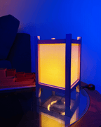 Riku Shoji Table Lamp, 3D Printed Ripple Mesh Night Light